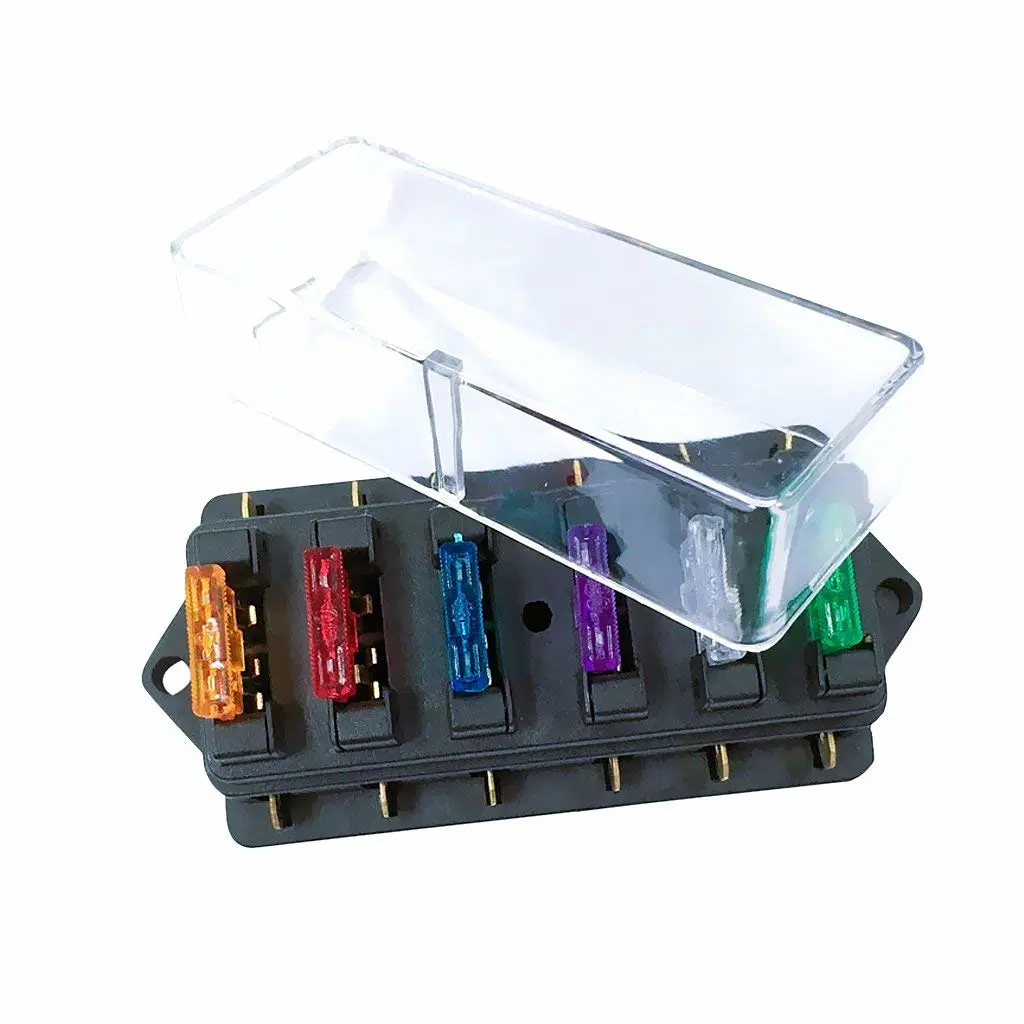 12V-24V Car 6 Way Circuit Standard Blade Fuse Box Holder